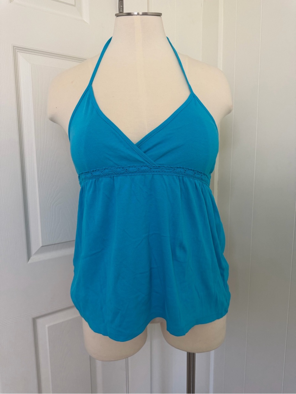 Moda International Teal Halter V-Neck Camisole